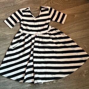 Hanna Andersson Black and White Twirl Dress